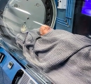 A Patient Laying Down in the Hyperbaric Chamber