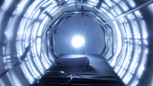 Inside a hyperbaric oxygen chamber. Borrelia doesn't like oxygen