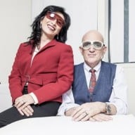 Dr. Alice Pien and Dr. Asher Milgrom pose in the laser O.R. with protective glasses on.