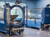 2-hyperbaric-chambers-one-with-door-open-at-ama-regenerative-medicine