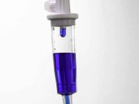 methylene-blue-in-drip-chamber-of-iv